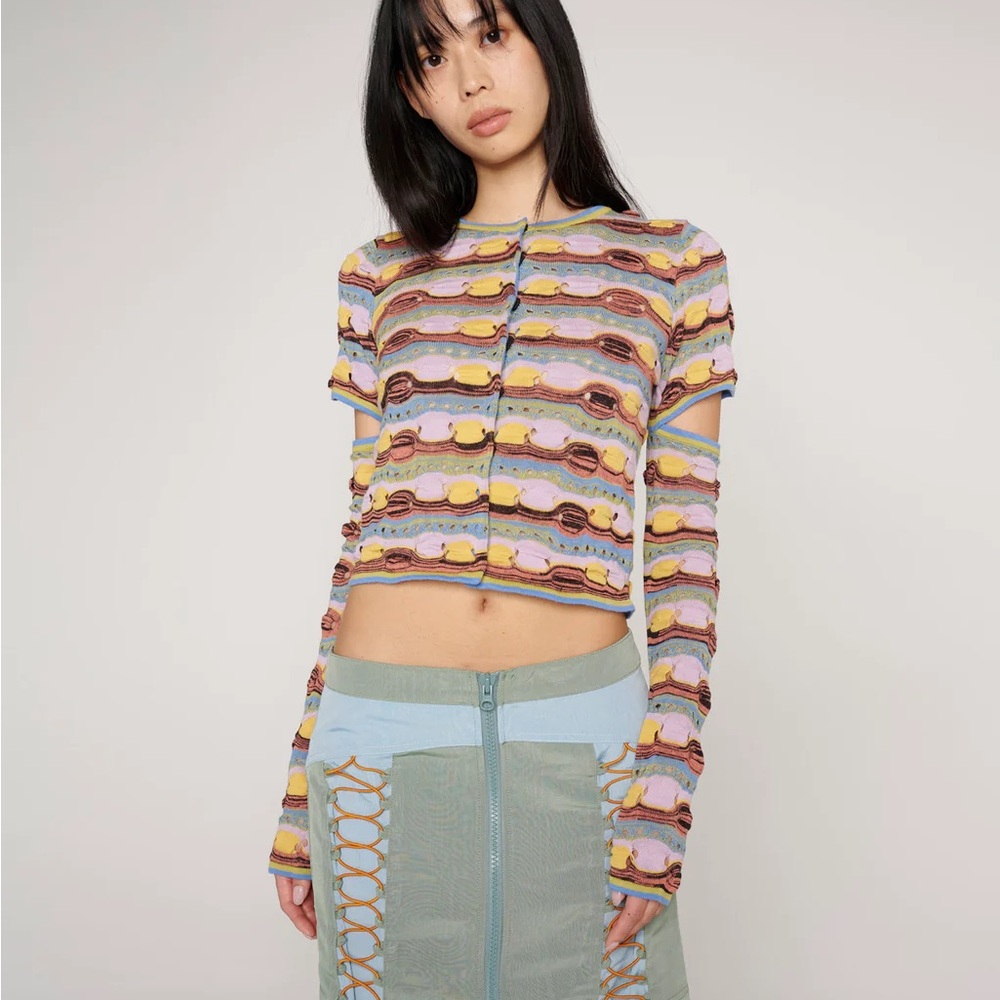 NWT Brain Dead BUBBLE KNIT CARDIGAN